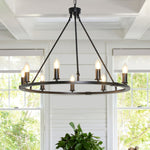 Isoran Industrial Iron Chandelier - Lamp Outdoor