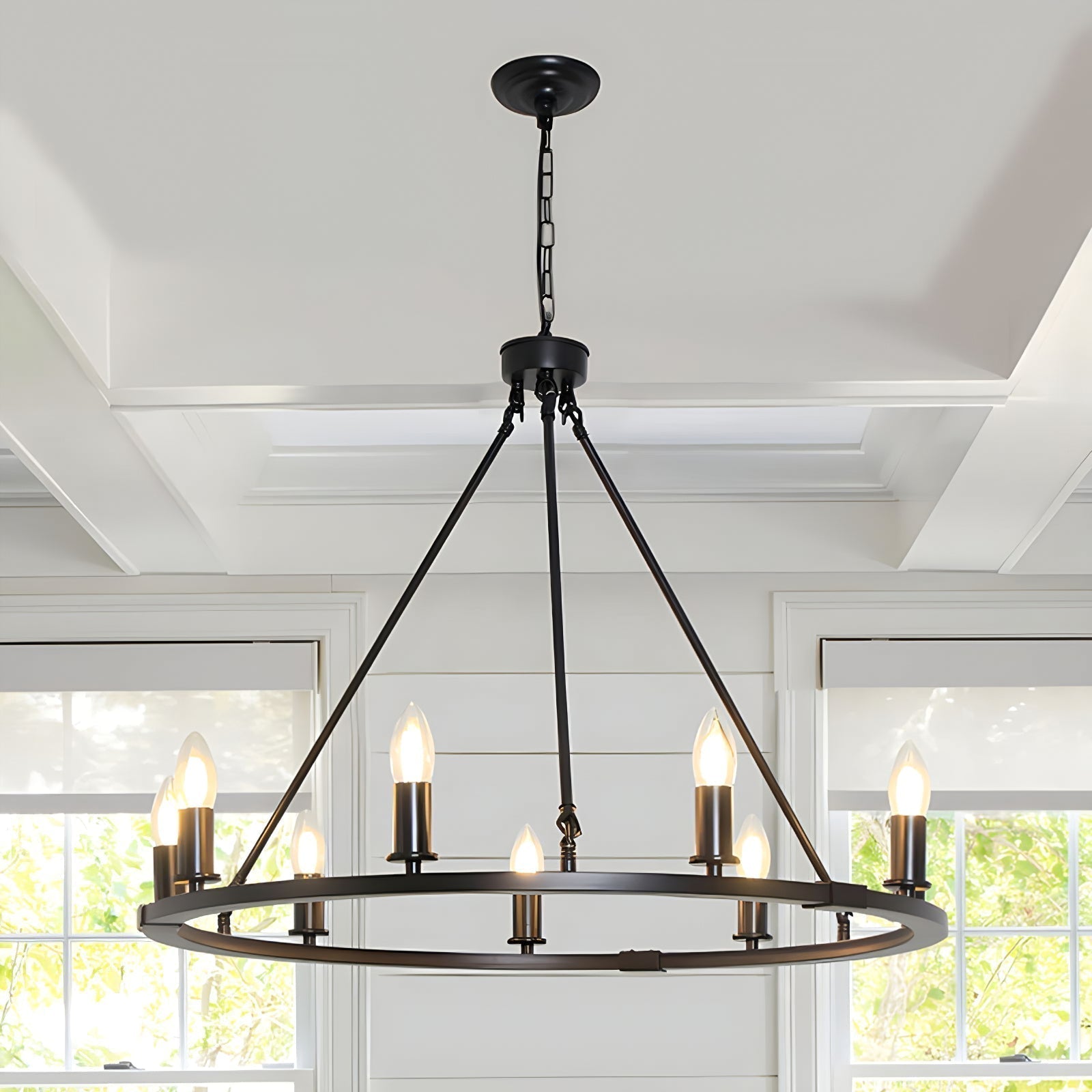 Isoran Industrial Iron Chandelier - Lamp Outdoor