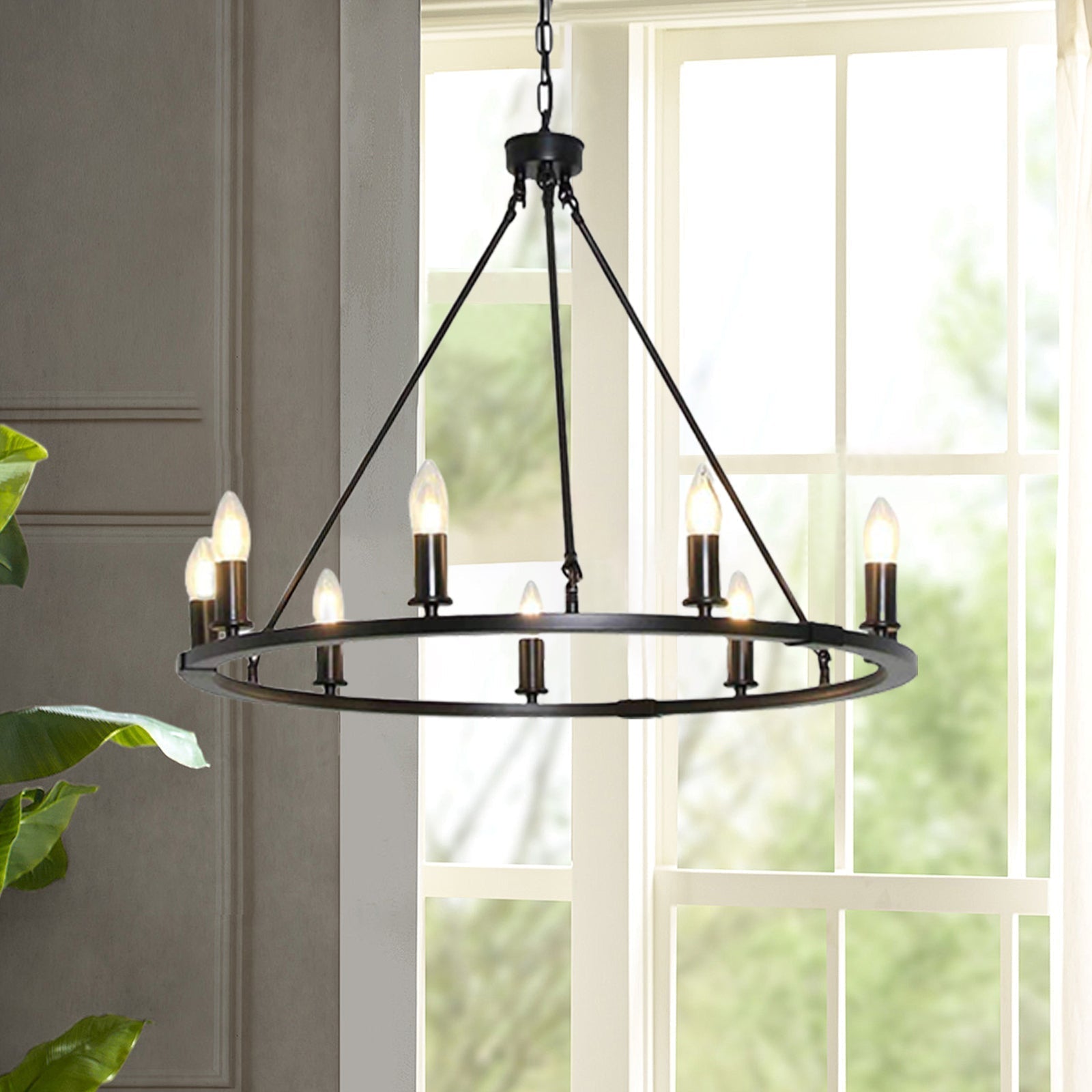 Isoran Industrial Iron Chandelier - Lamp Outdoor