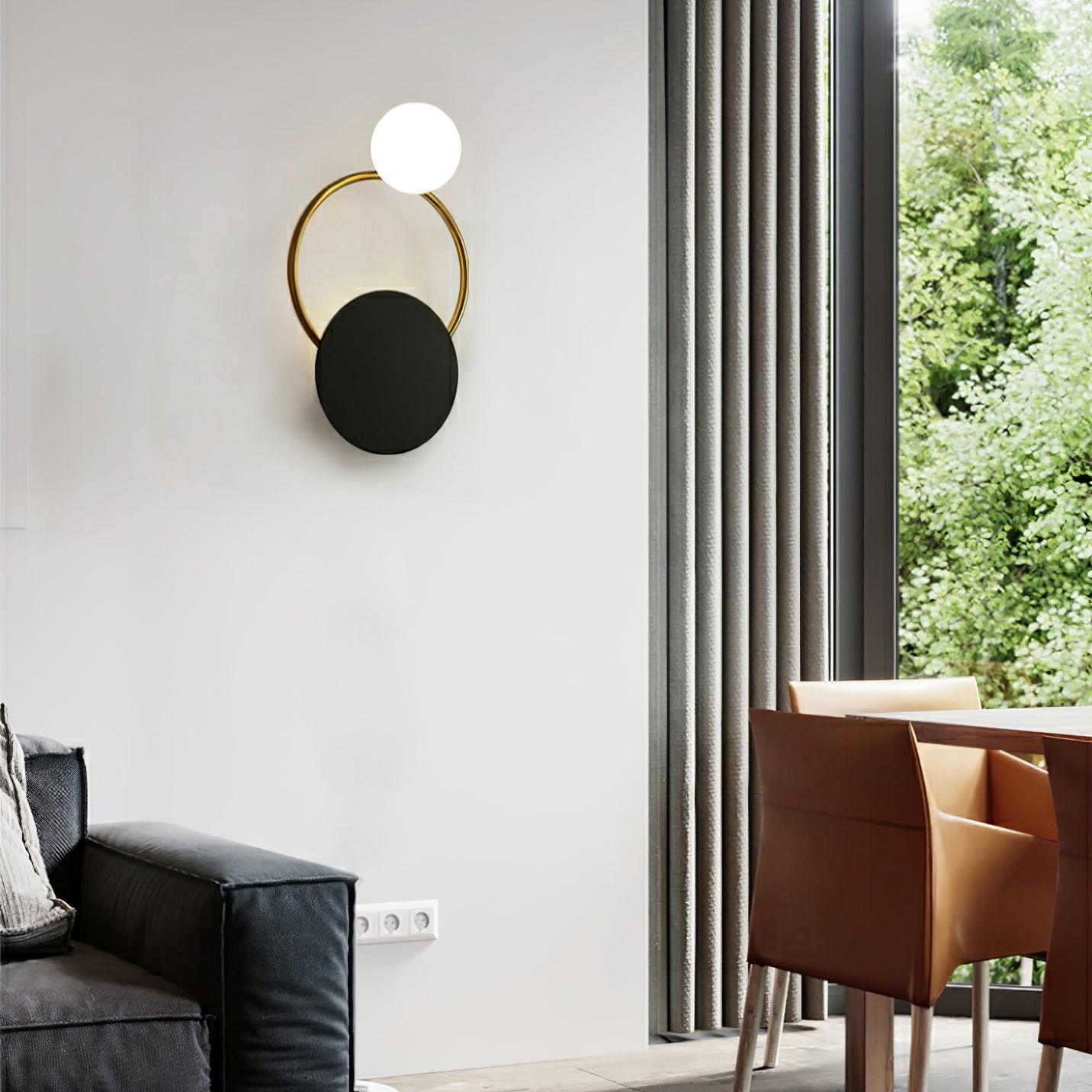 Black Circular Rings Wall Lamp - Lamp Outdoor