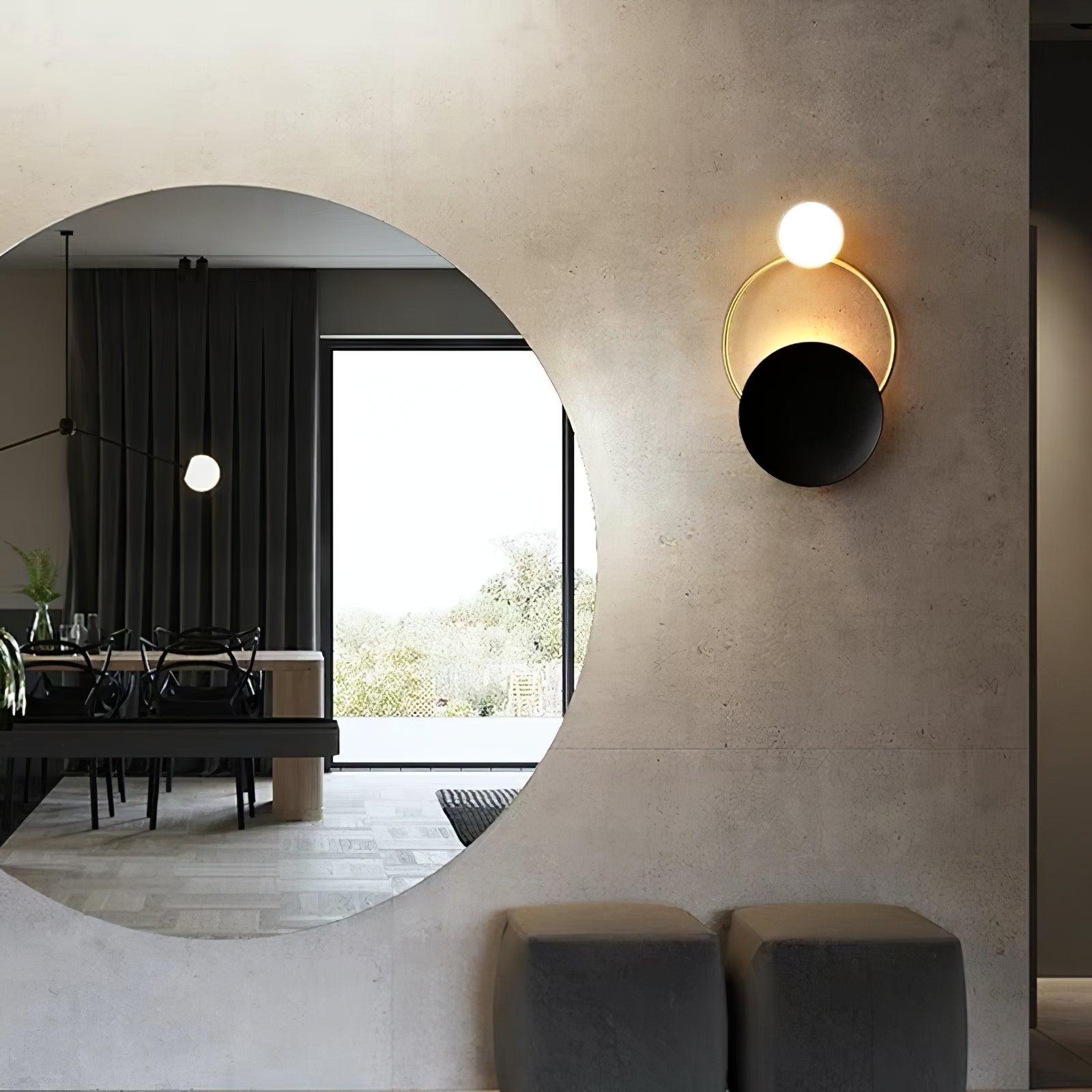 Black Circular Rings Wall Lamp - Lamp Outdoor