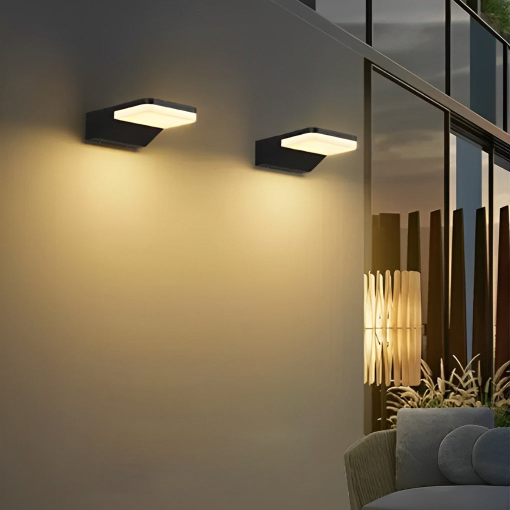 Rectangular Creative LED Waterproof Black Modern Outdoor Wall Sconces Lighting - Lamp Outdoor