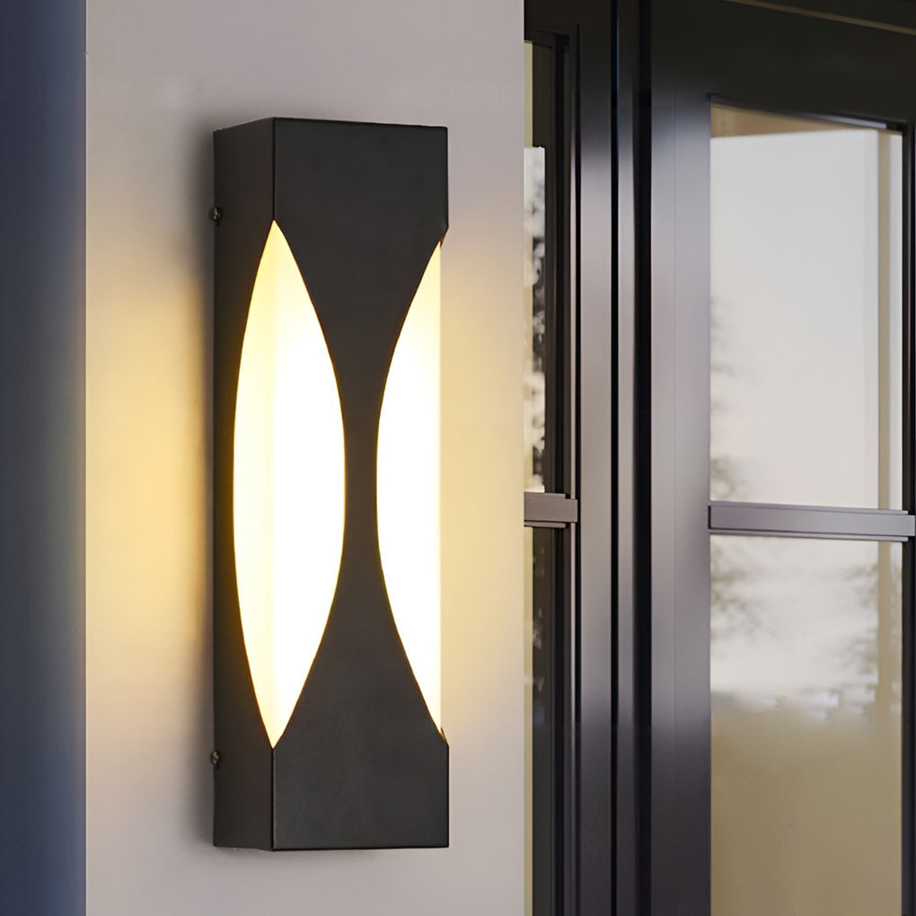 Creative Rectangular Waterproof LED Black Modern Outdoor Wall Sconce Lighting - Lamp Outdoor
