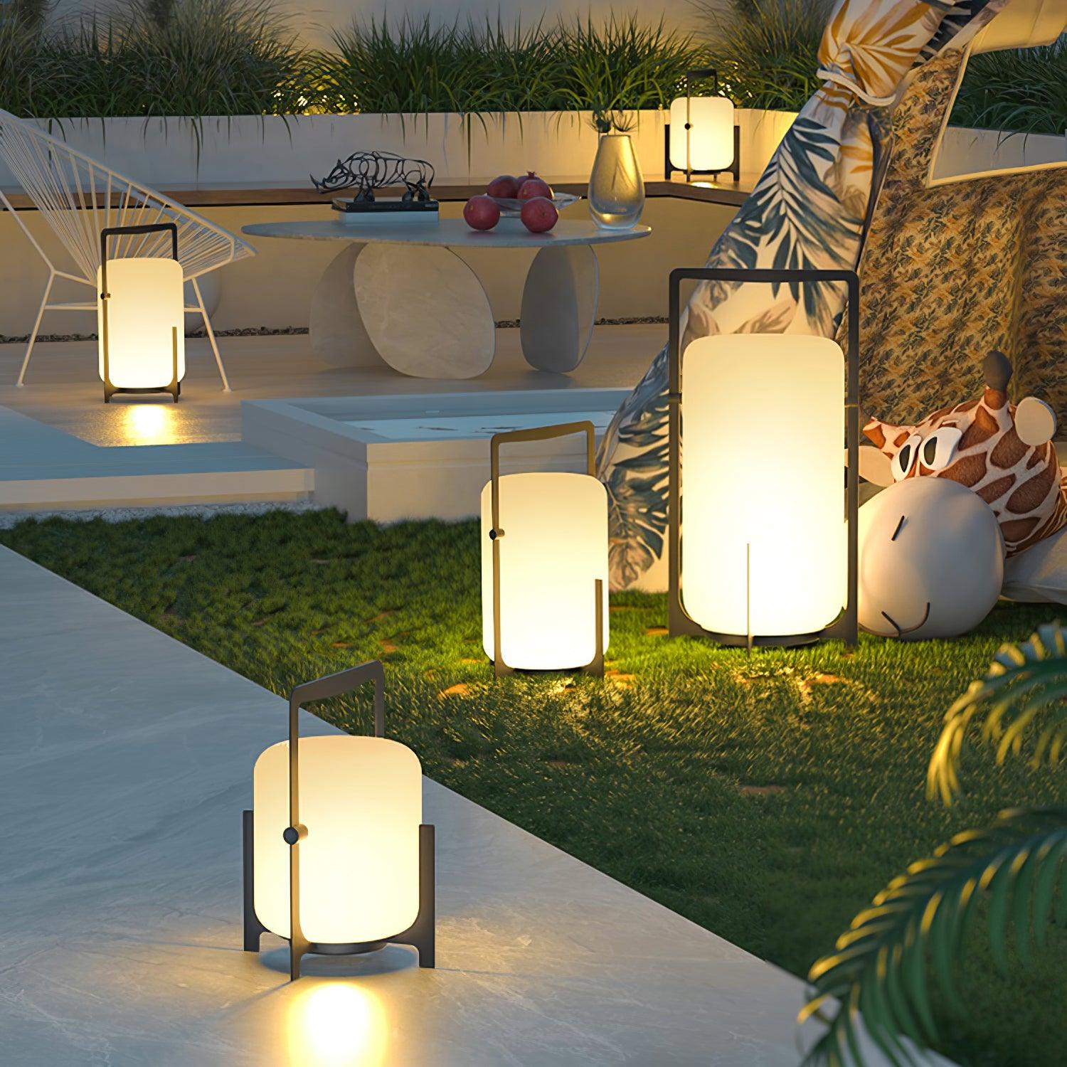 Black Twilight Lantern Table Lamp - Lamp Outdoor