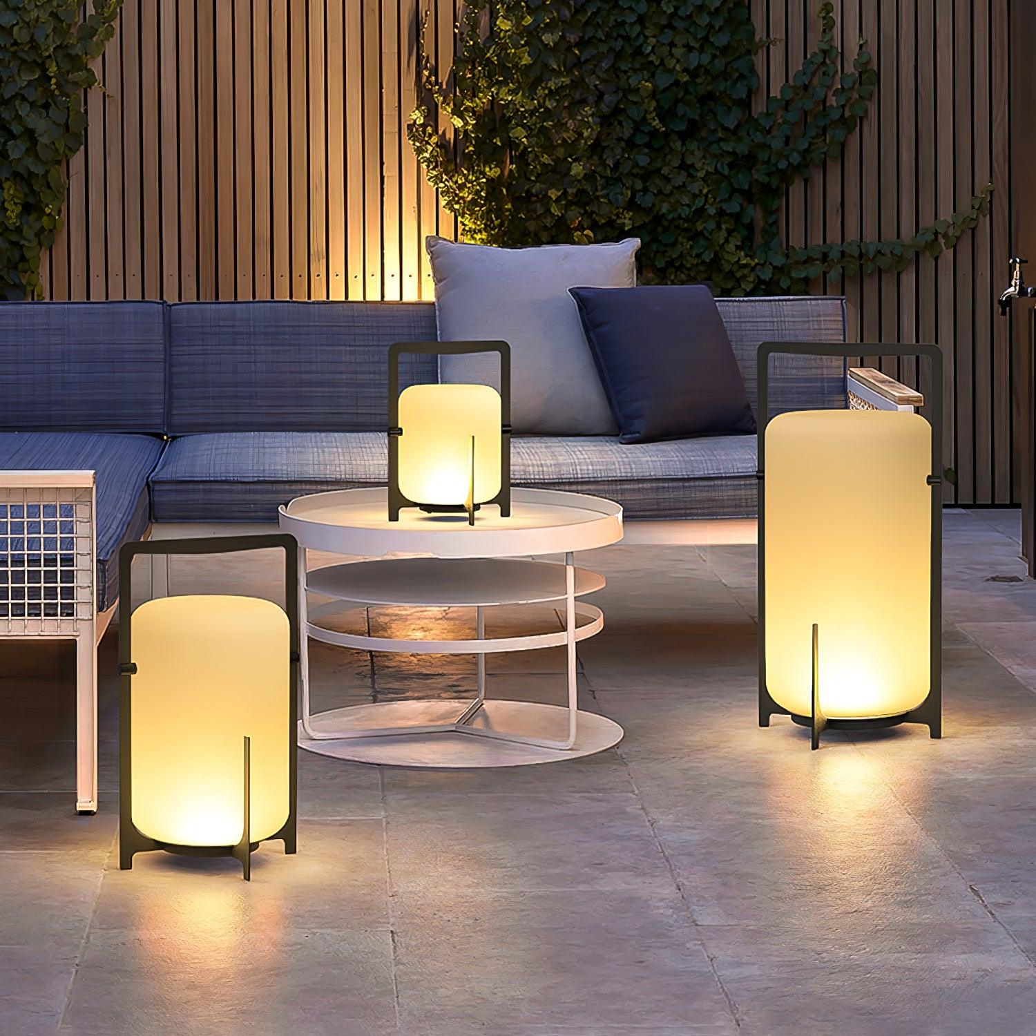 Black Twilight Lantern Table Lamp - Lamp Outdoor