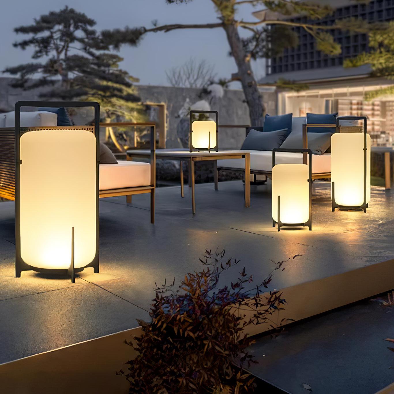 Black Twilight Lantern Table Lamp - Lamp Outdoor