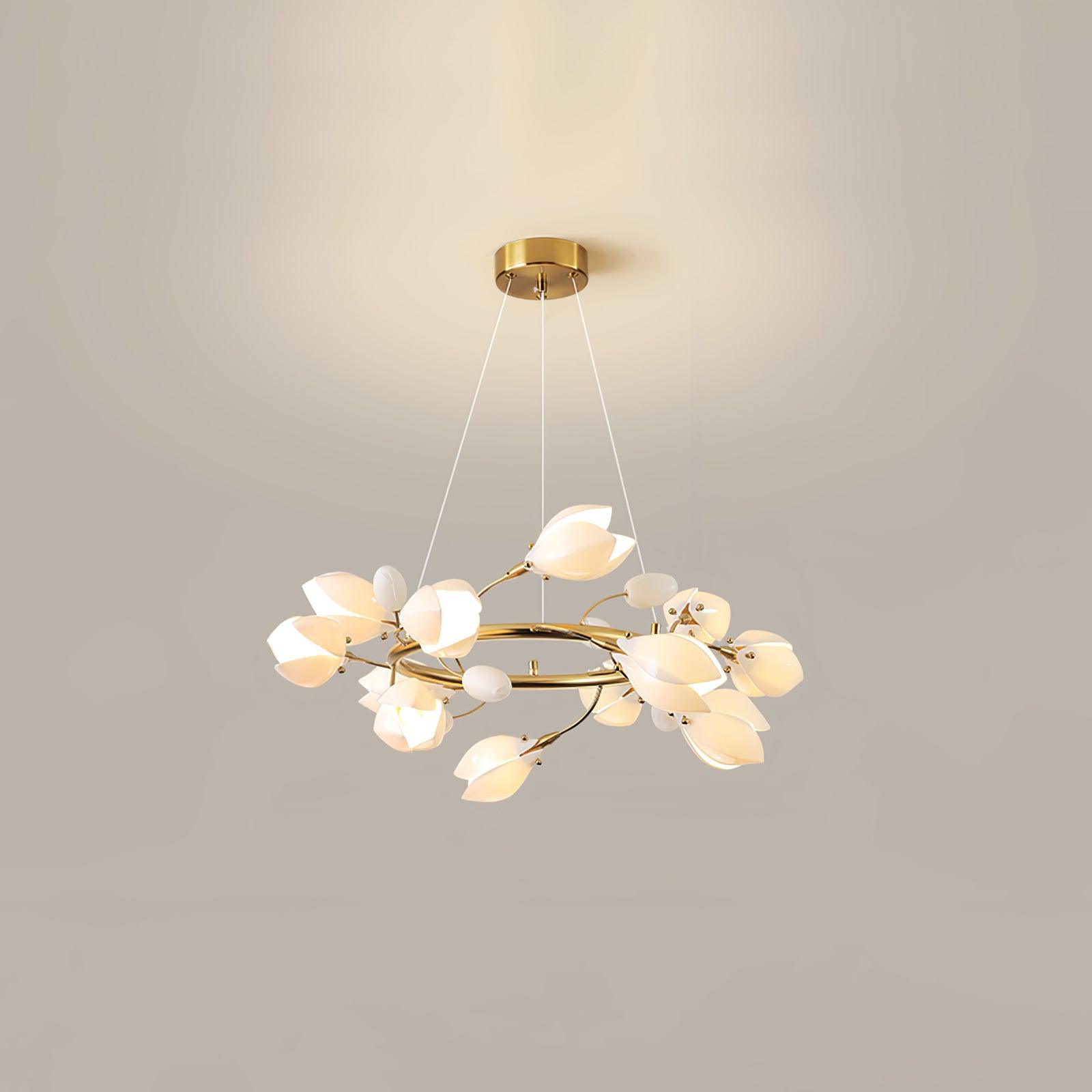 Porcelain Magnolia Chandelier - Lamp Outdoor