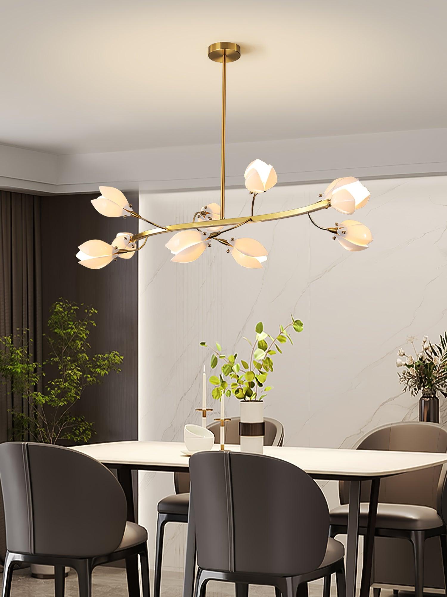 Porcelain Magnolia Chandelier - Lamp Outdoor