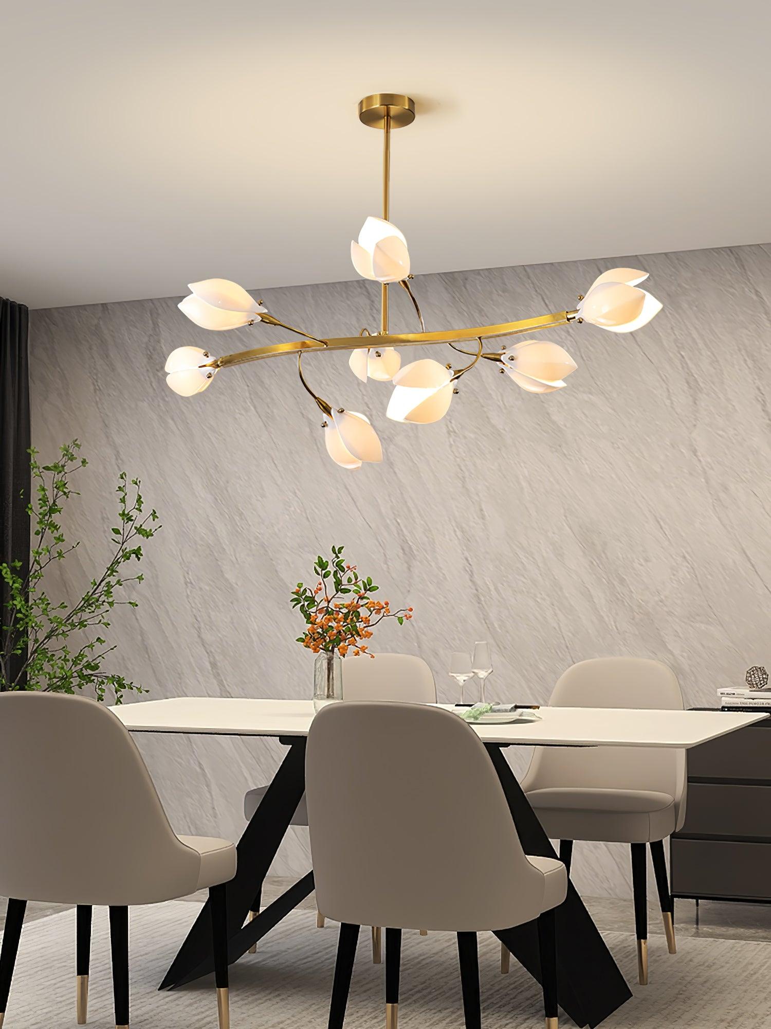Porcelain Magnolia Chandelier - Lamp Outdoor