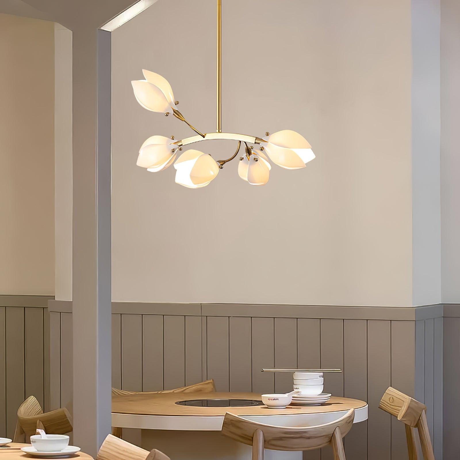 Porcelain Magnolia Chandelier - Lamp Outdoor