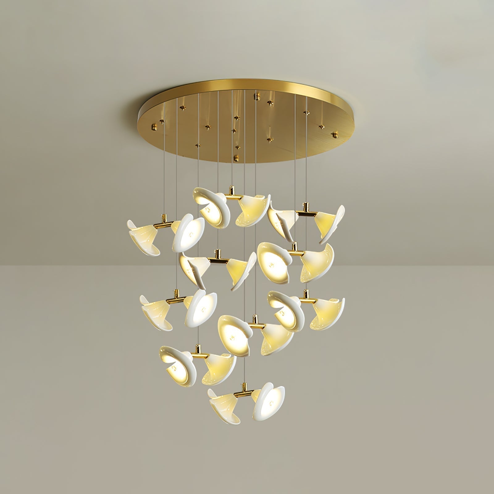 Ernoreth Art Deco Ceramic Chandelier - Lamp Outdoor