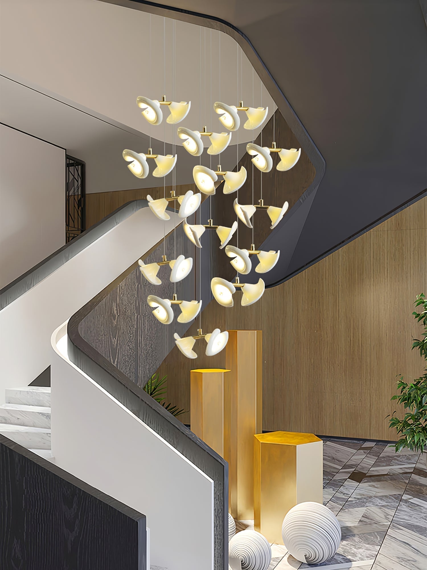 Ernoreth Art Deco Ceramic Chandelier - Lamp Outdoor
