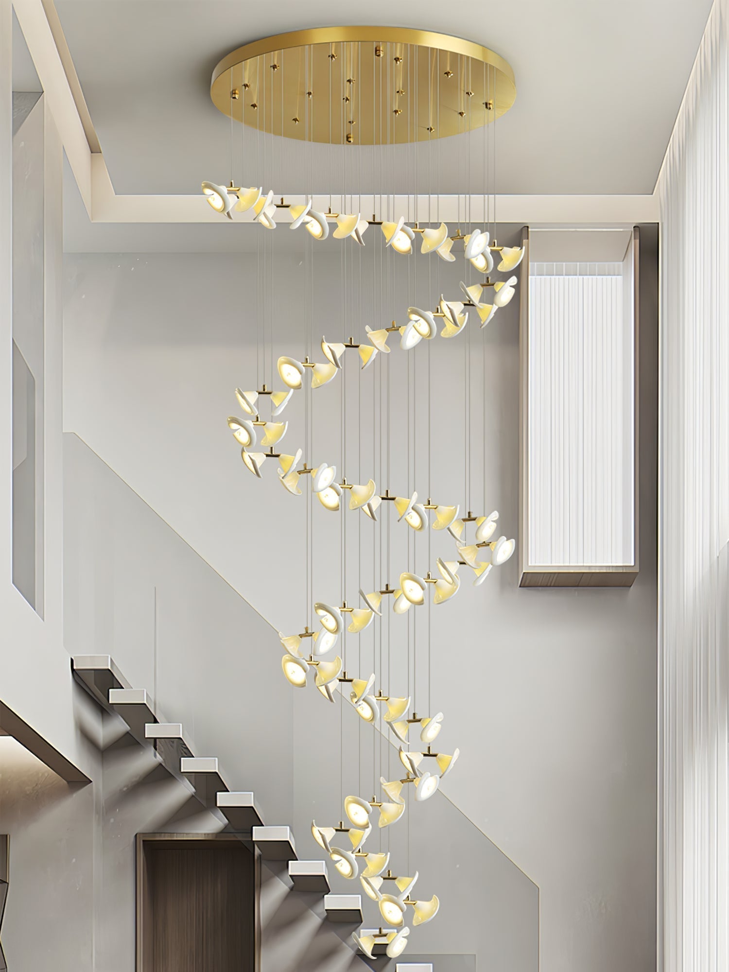 Ernoreth Art Deco Ceramic Chandelier - Lamp Outdoor
