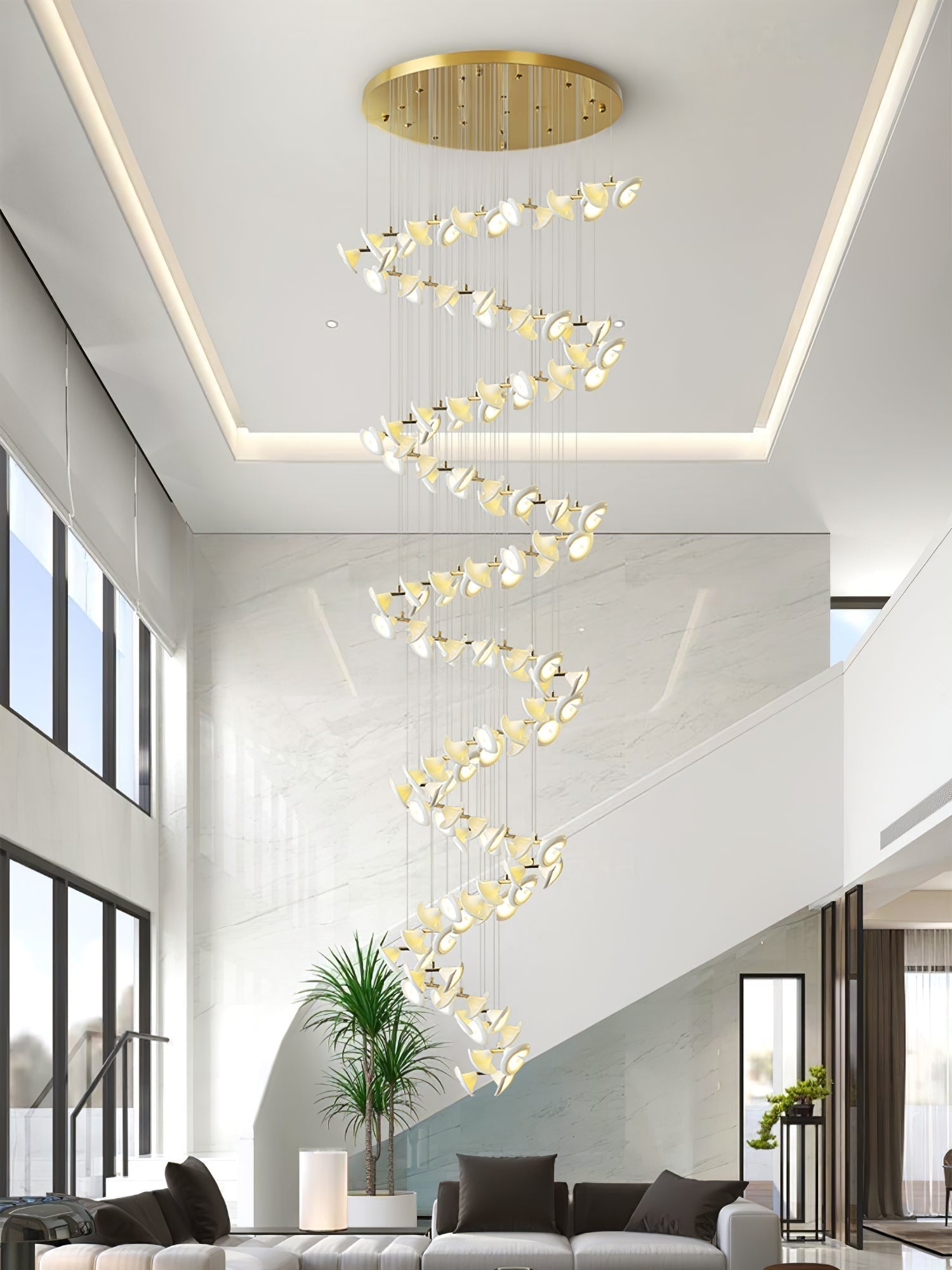 Ernoreth Art Deco Ceramic Chandelier - Lamp Outdoor