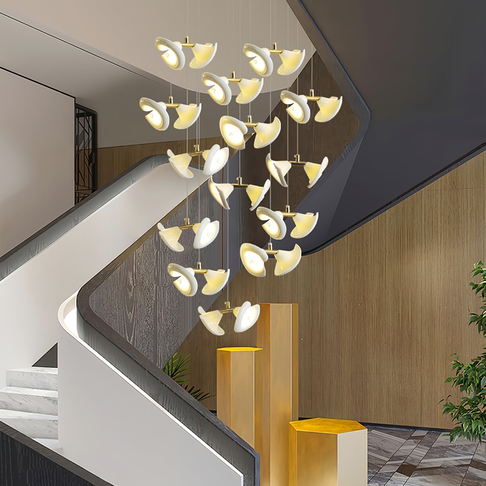 Ernoreth Art Deco Ceramic Chandelier - Lamp Outdoor