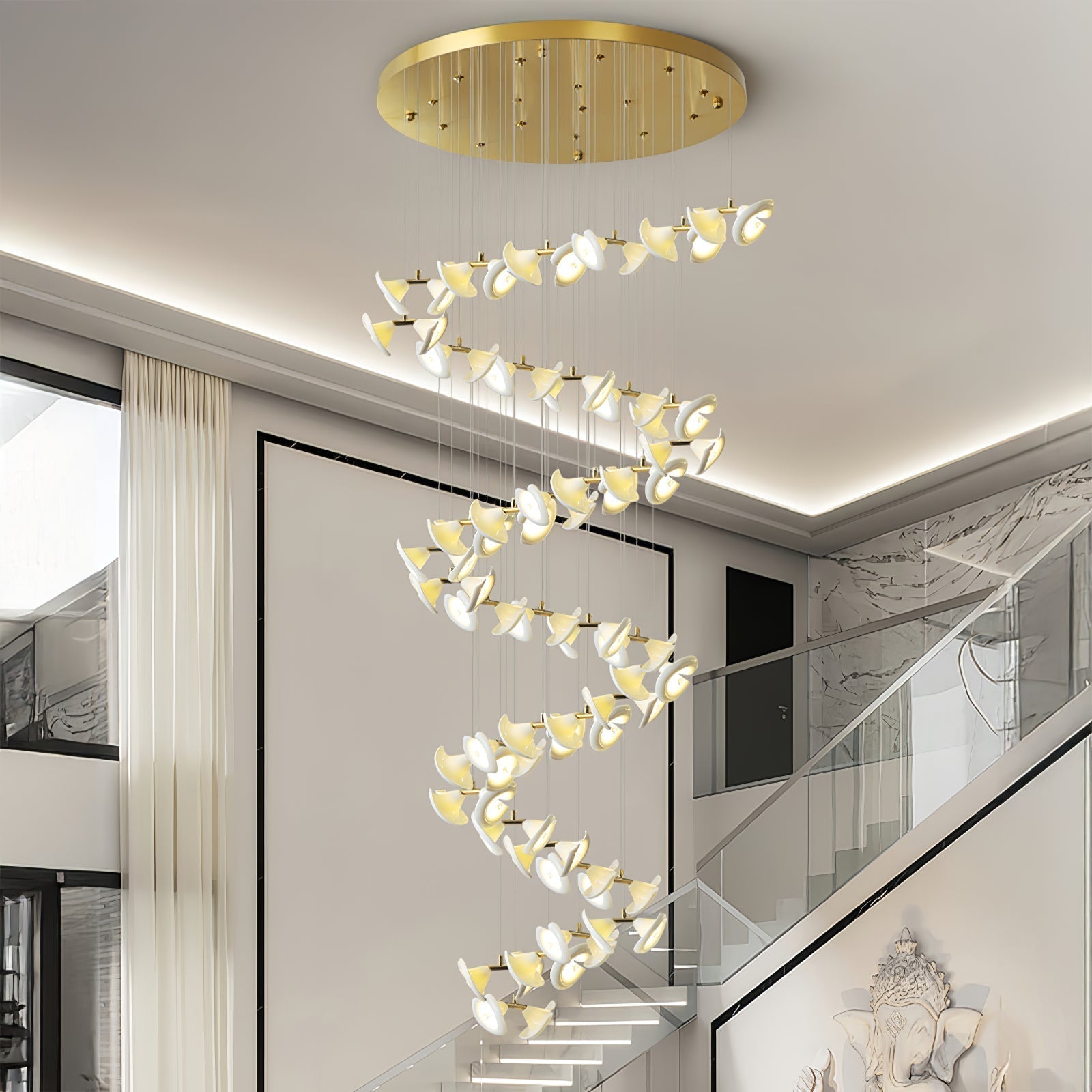 Ernoreth Art Deco Ceramic Chandelier - Lamp Outdoor