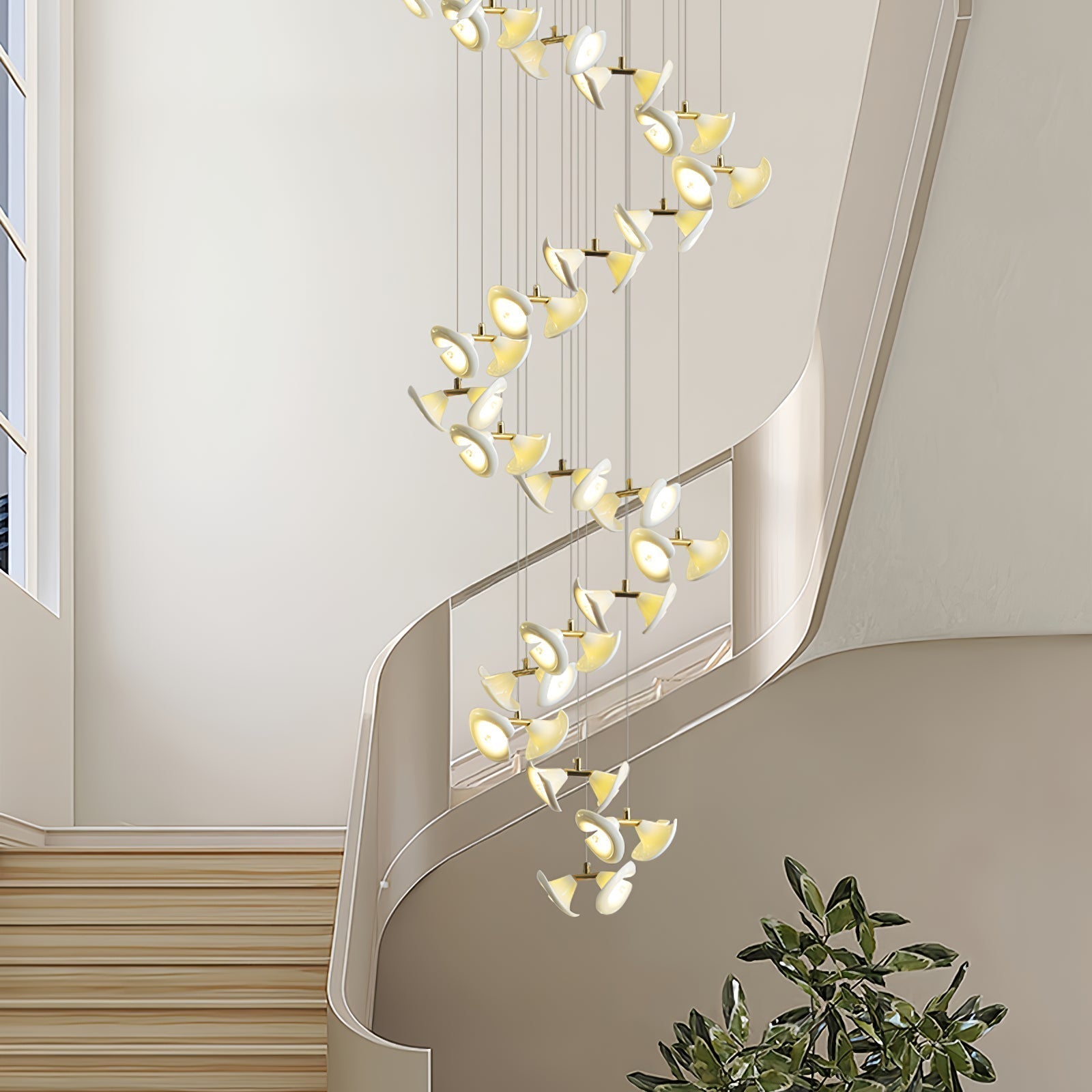 Ernoreth Art Deco Ceramic Chandelier - Lamp Outdoor