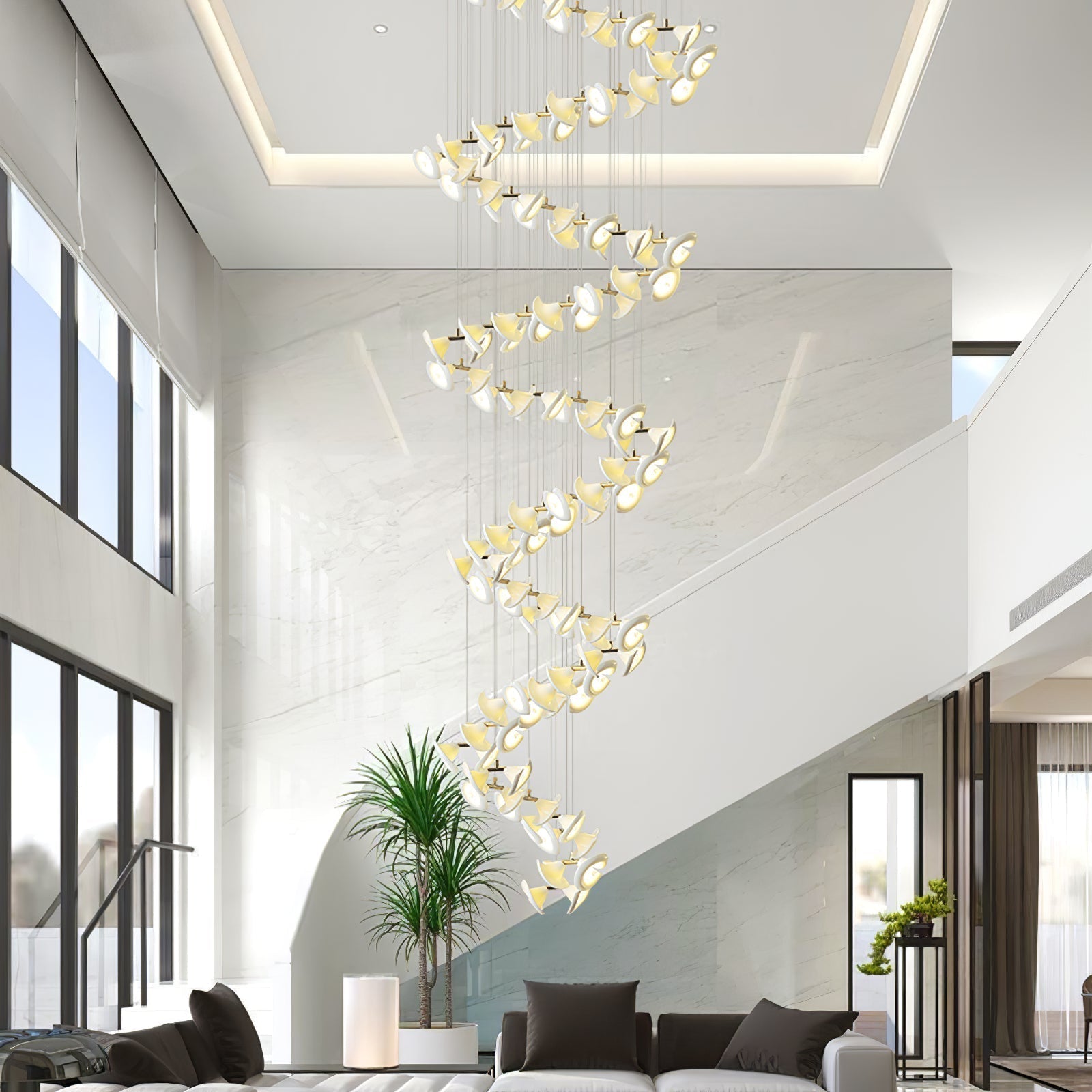 Ernoreth Art Deco Ceramic Chandelier - Lamp Outdoor