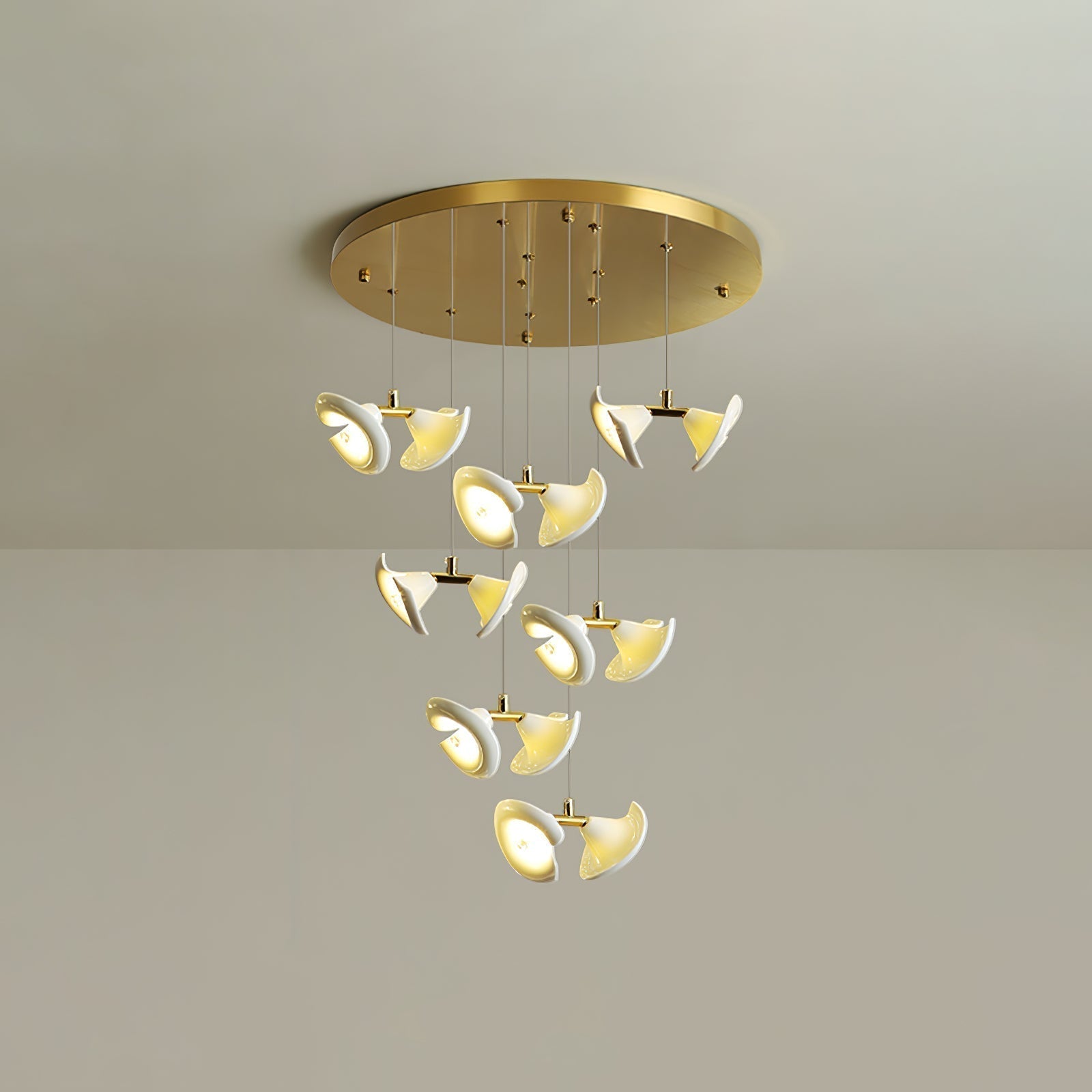 Ernoreth Art Deco Ceramic Chandelier - Lamp Outdoor