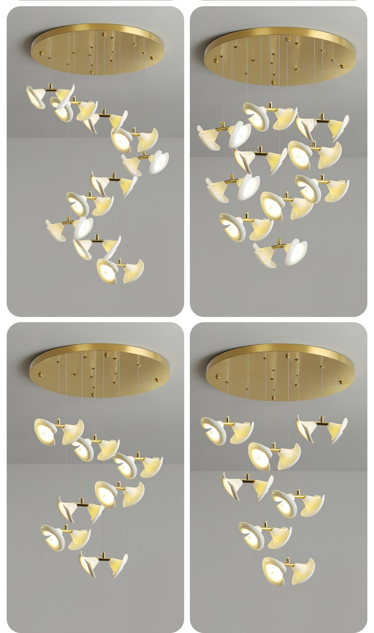 Ernoreth Art Deco Ceramic Chandelier - Lamp Outdoor