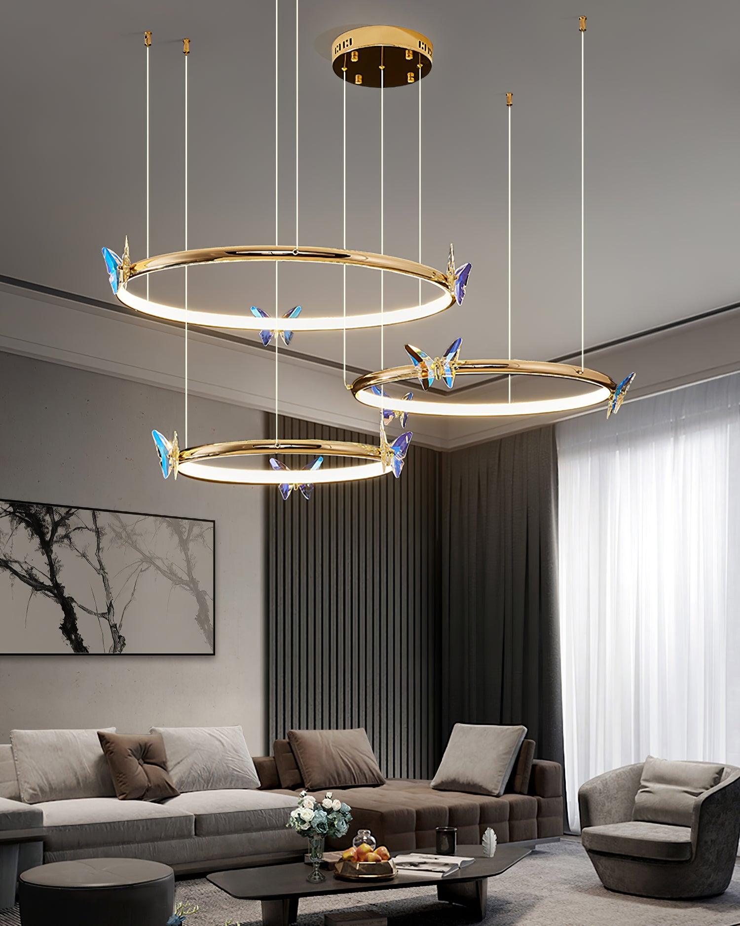 Blue Butterfly Chandelier - Lamp Outdoor