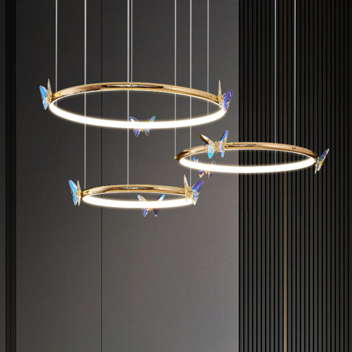 Blue Butterfly Chandelier - Lamp Outdoor