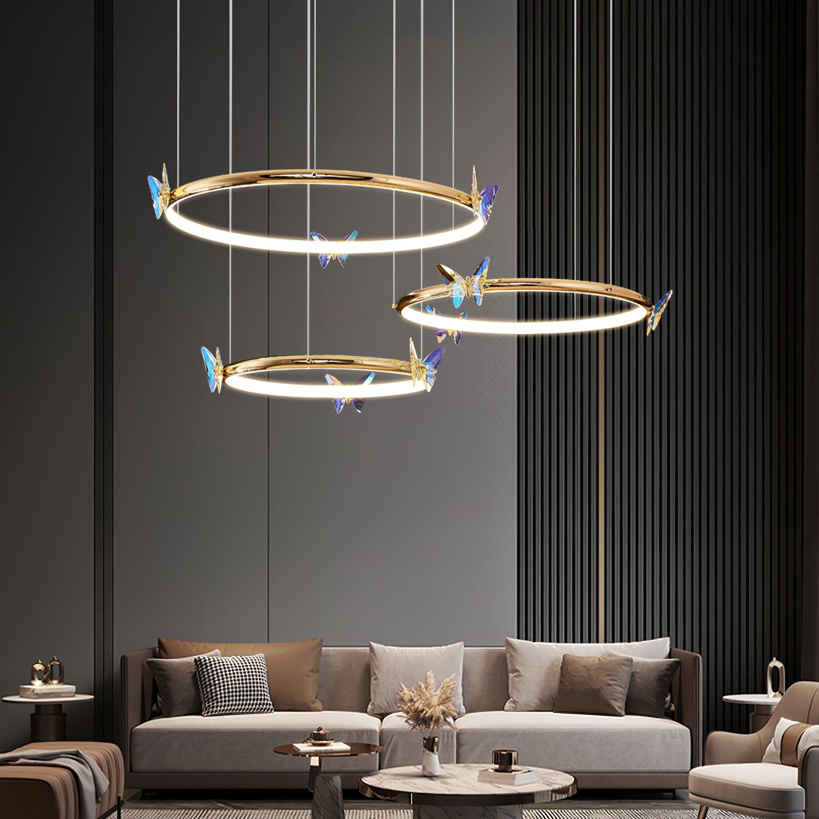 Blue Butterfly Chandelier - Lamp Outdoor