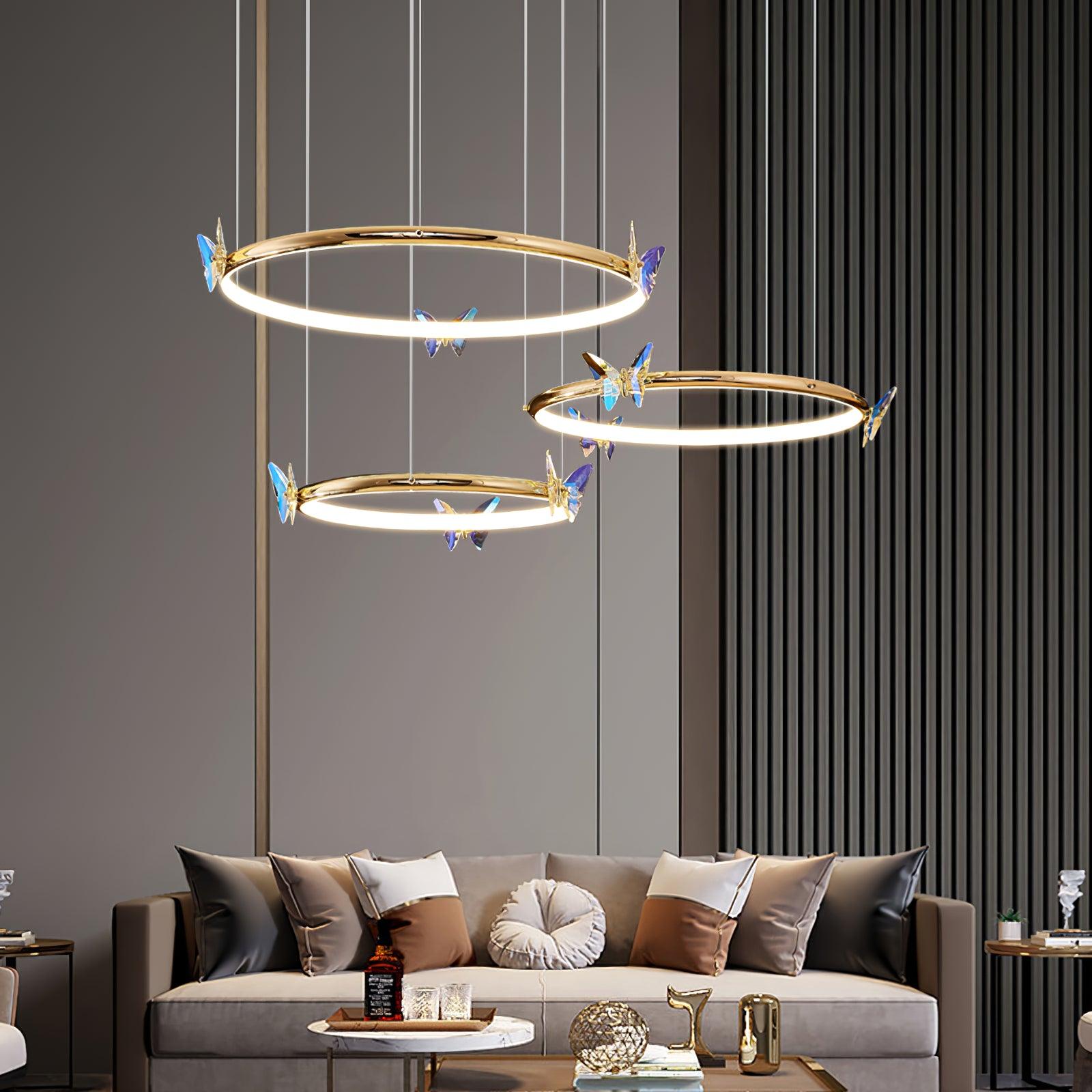 Blue Butterfly Chandelier - Lamp Outdoor