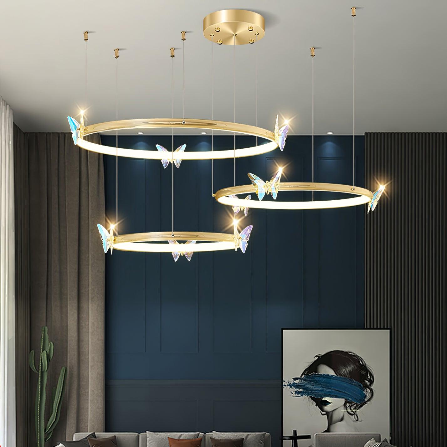 Blue Butterfly Chandelier - Lamp Outdoor
