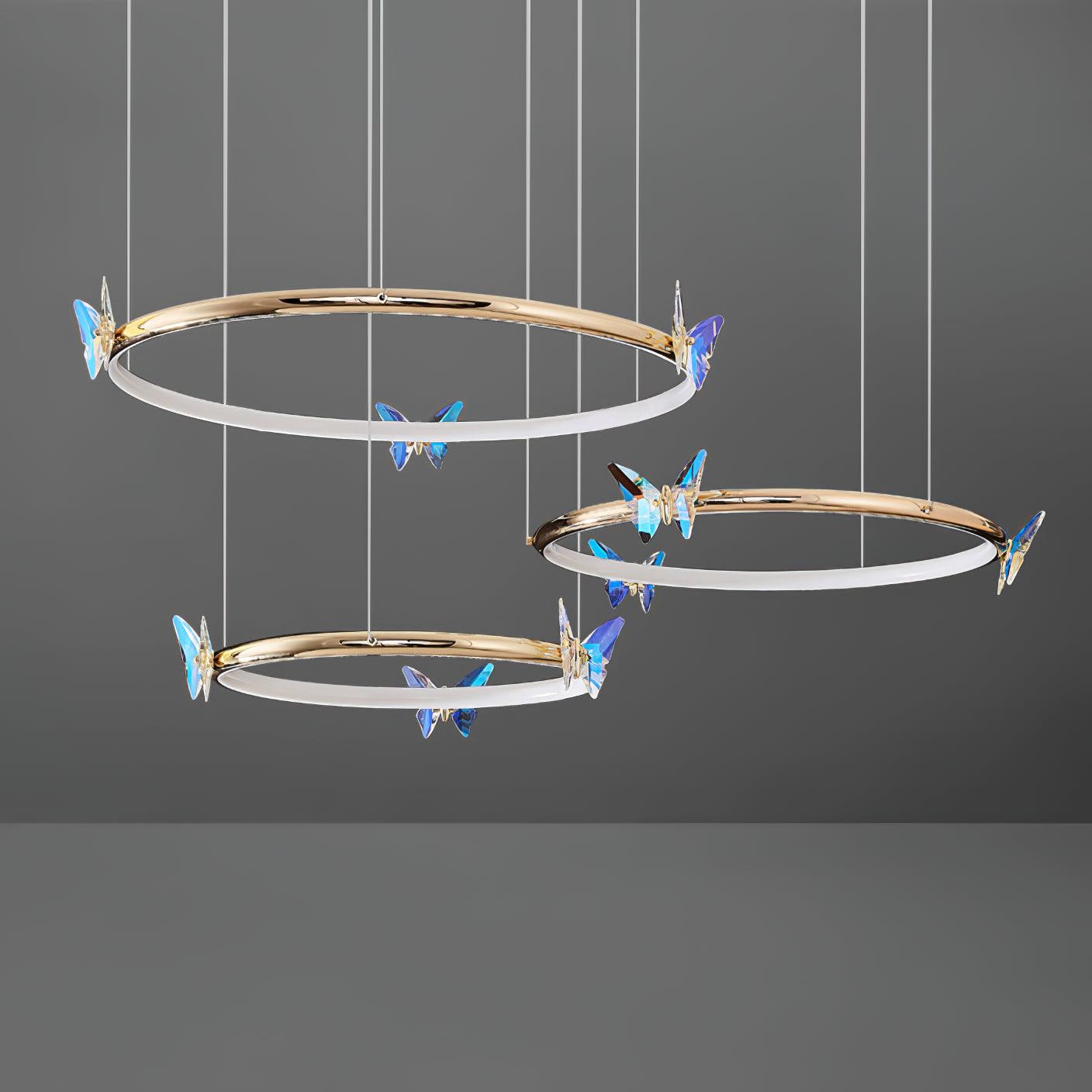 Blue Butterfly Chandelier - Lamp Outdoor