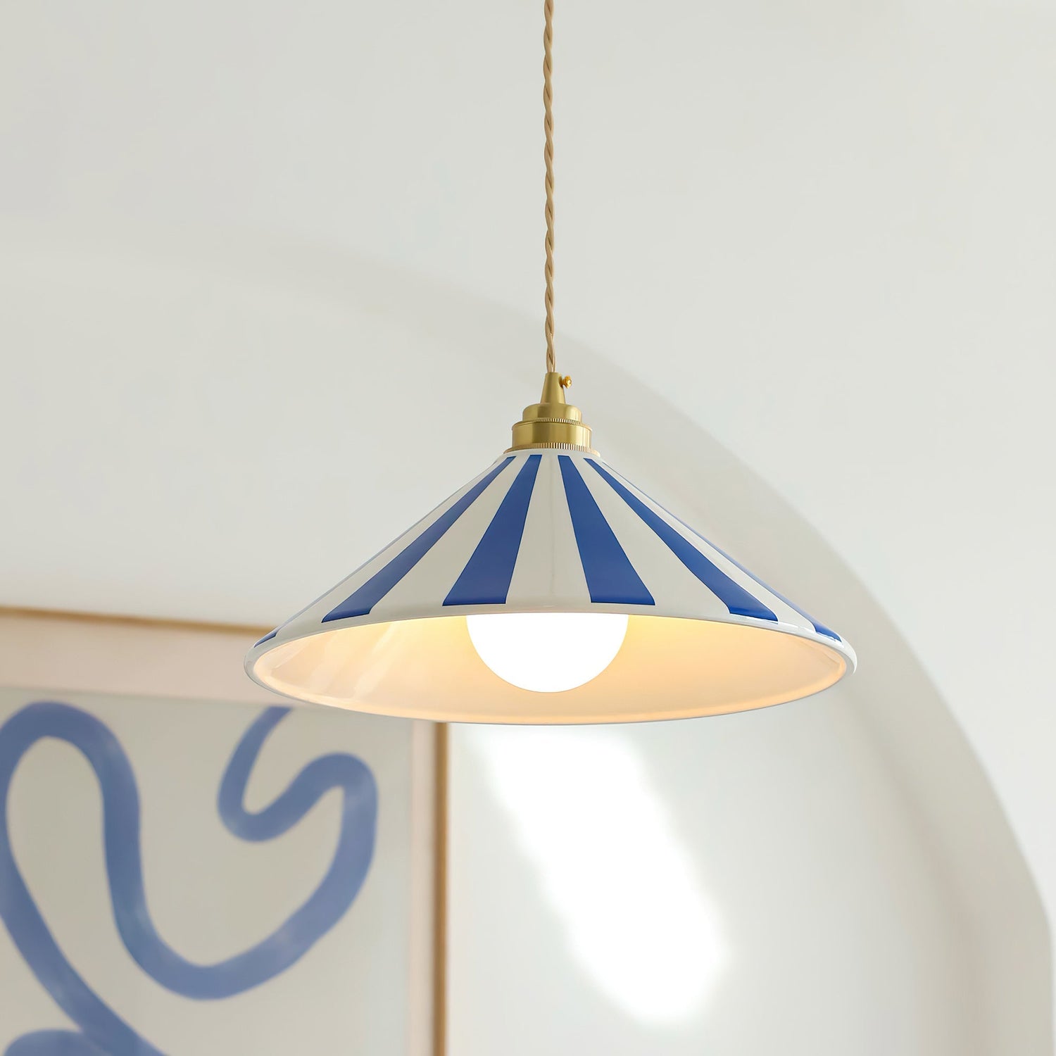 Bobine Modern Brass Pendant Light