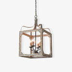 Boho Rustic Cube Chandelier - Lamp Outdoor