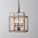 Boho Rustic Cube Chandelier - Lamp Outdoor