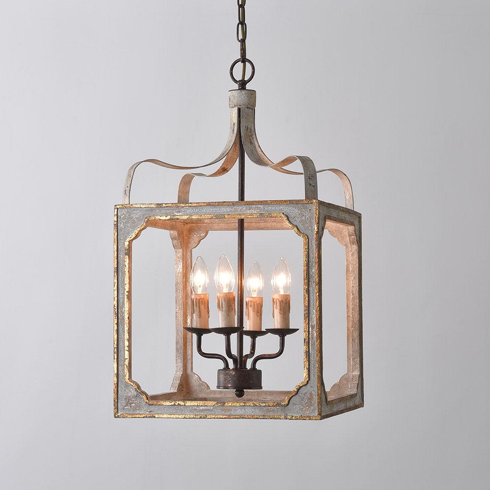 Boho Rustic Cube Chandelier - Lamp Outdoor