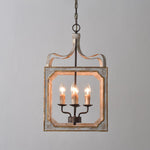 Boho Rustic Cube Chandelier - Lamp Outdoor