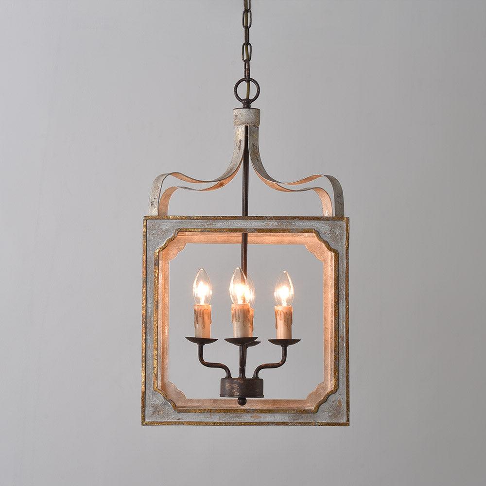 Boho Rustic Cube Chandelier - Lamp Outdoor