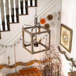 Boho Rustic Cube Chandelier - Lamp Outdoor