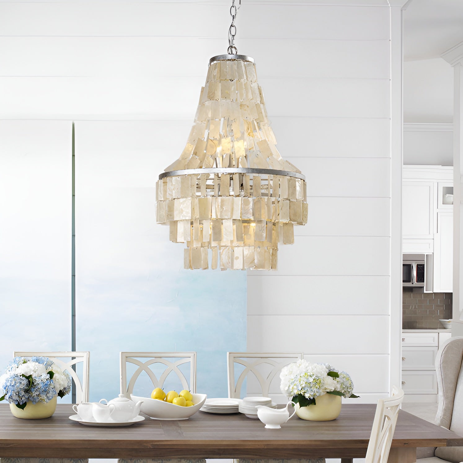 Aurora Chandelier Boho Shell Tiered - Lamp Outdoor