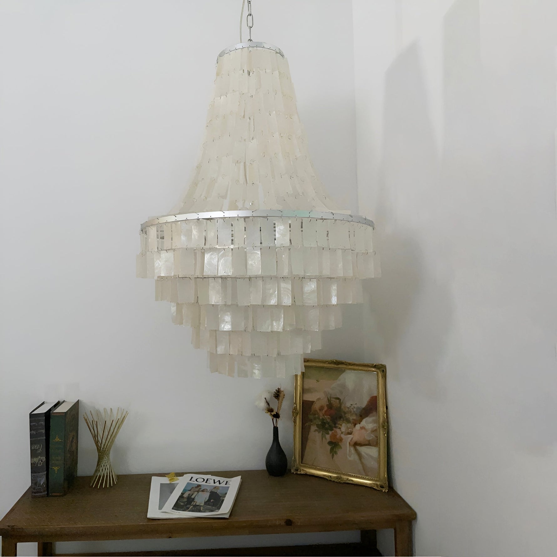 Aurora Chandelier Boho Shell Tiered - Lamp Outdoor