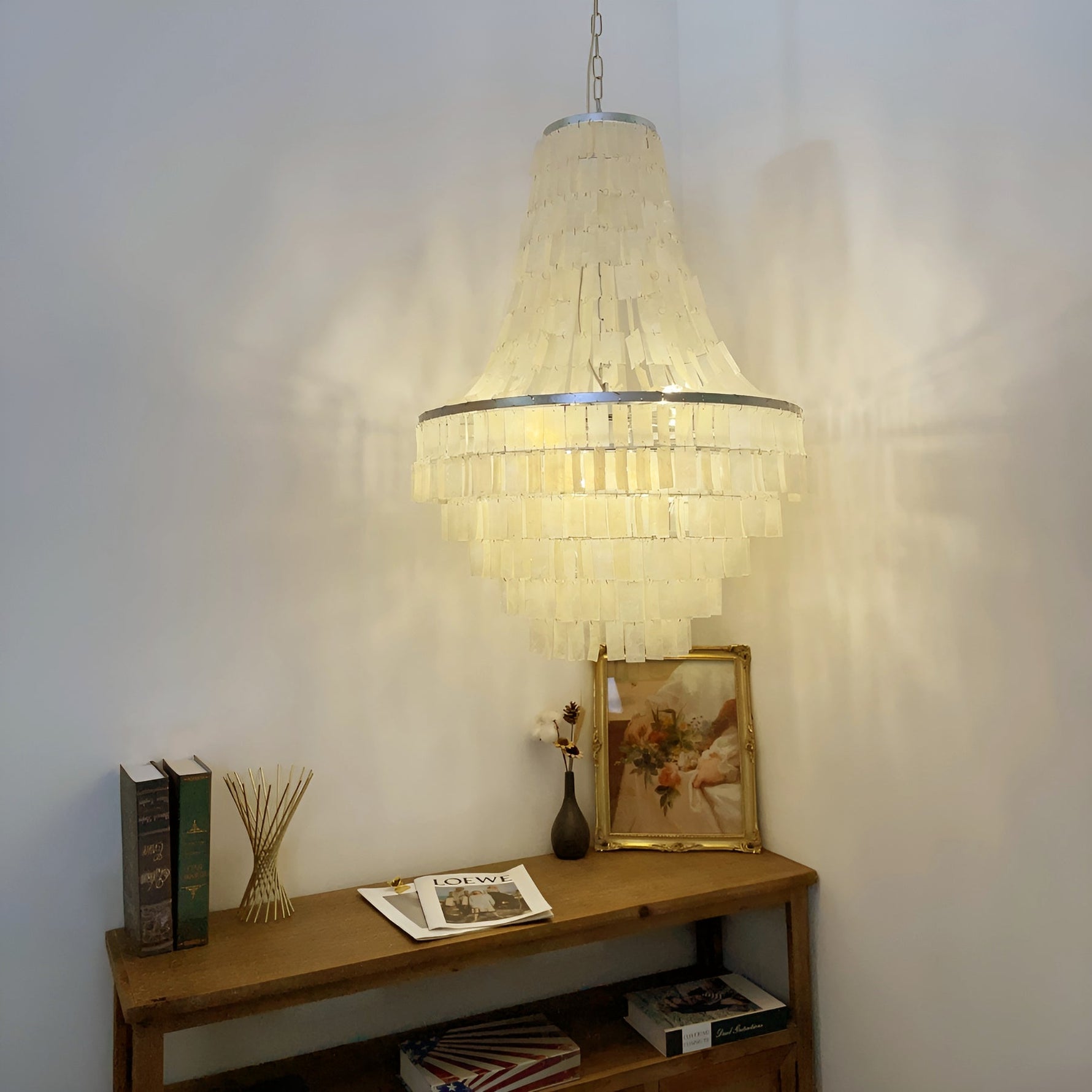 Aurora Chandelier Boho Shell Tiered - Lamp Outdoor