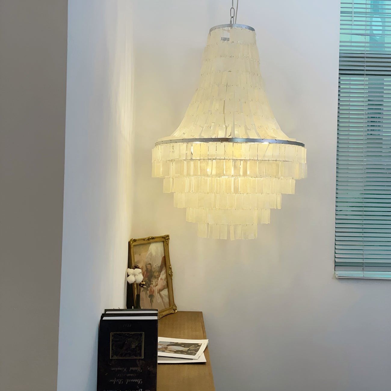 Aurora Chandelier Boho Shell Tiered - Lamp Outdoor