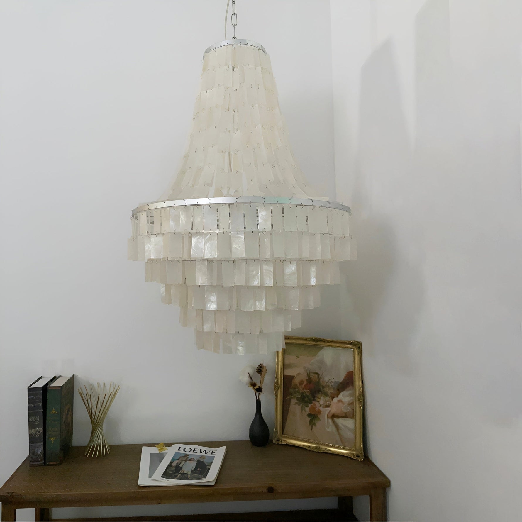 Aurora Chandelier Boho Shell Tiered - Lamp Outdoor