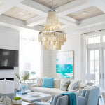 Aurora Chandelier Boho Shell Tiered - Lamp Outdoor