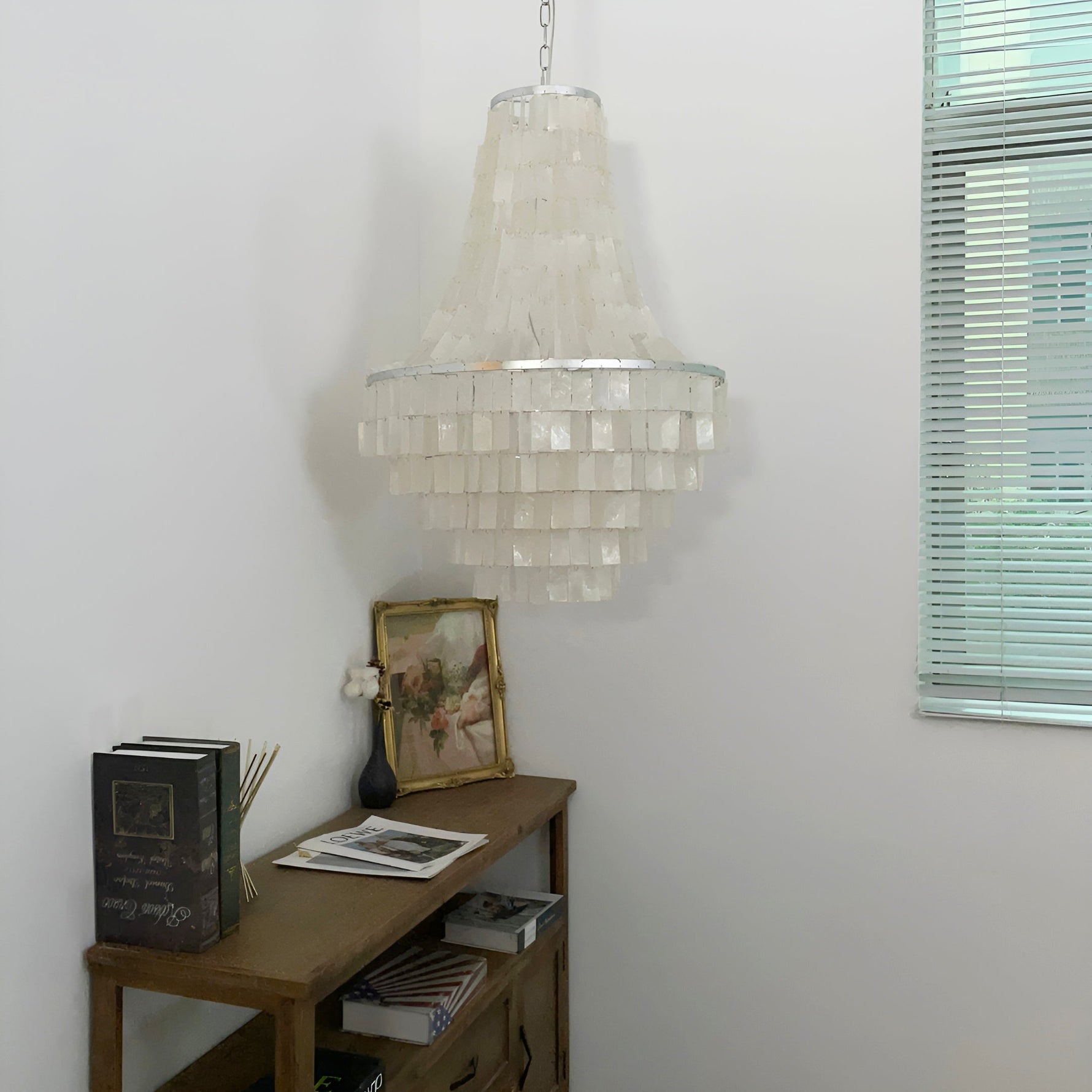 Aurora Chandelier Boho Shell Tiered - Lamp Outdoor