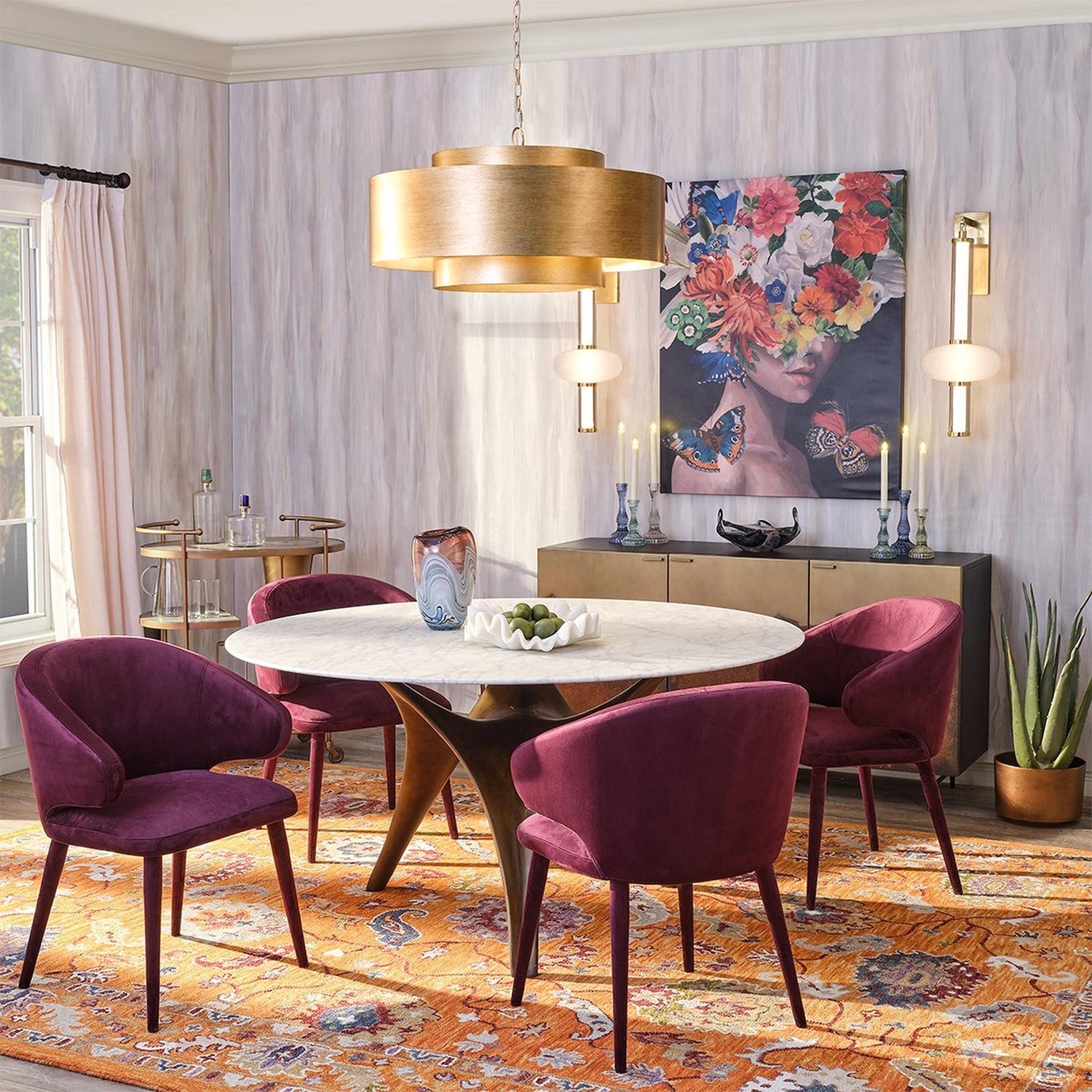 Bon Contemporary Brass Pendant Light