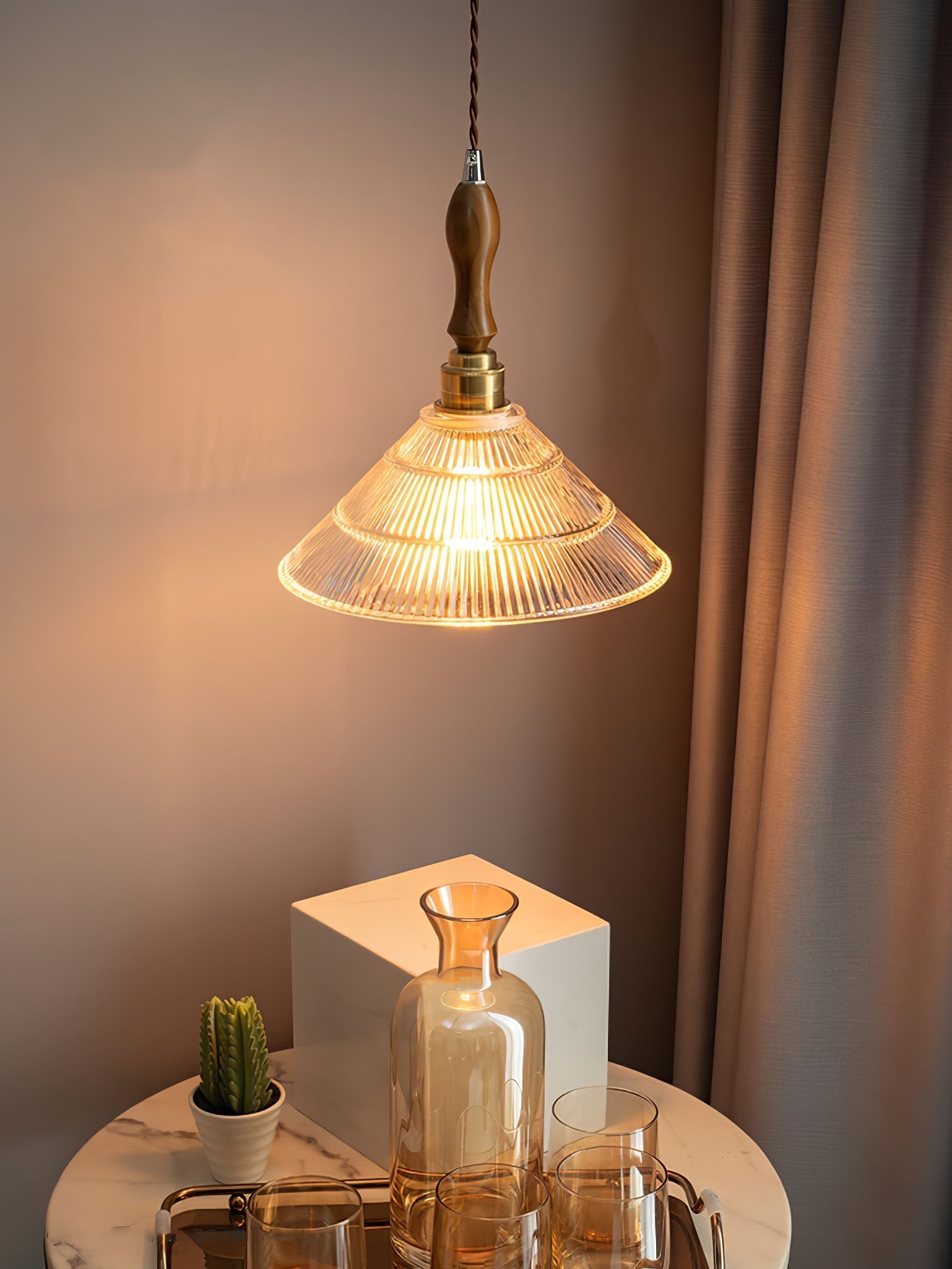 Vintage Ripple Pendant Lamp - Lamp Outdoor