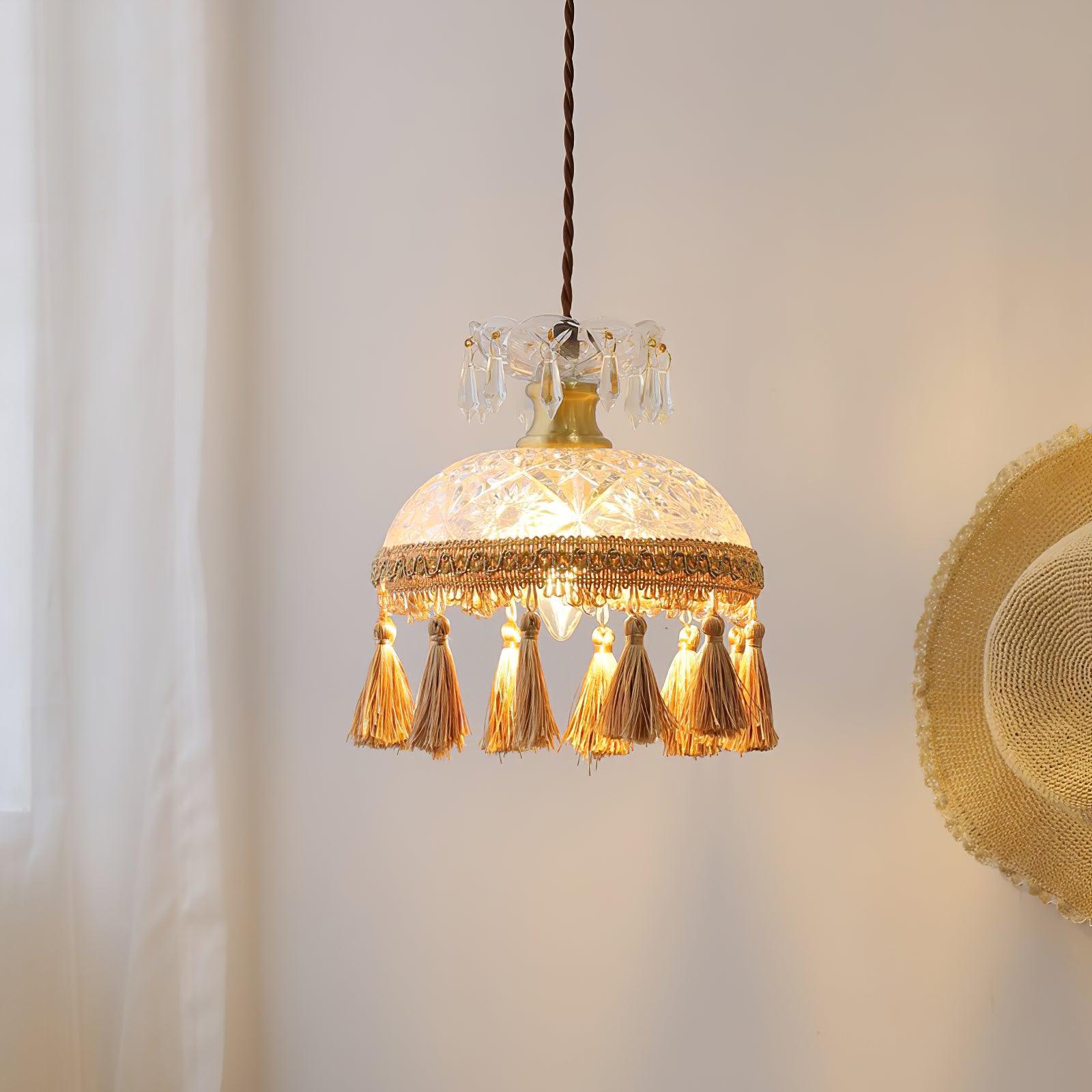 Bowl Tassel Pendant Light - Lamp Outdoor