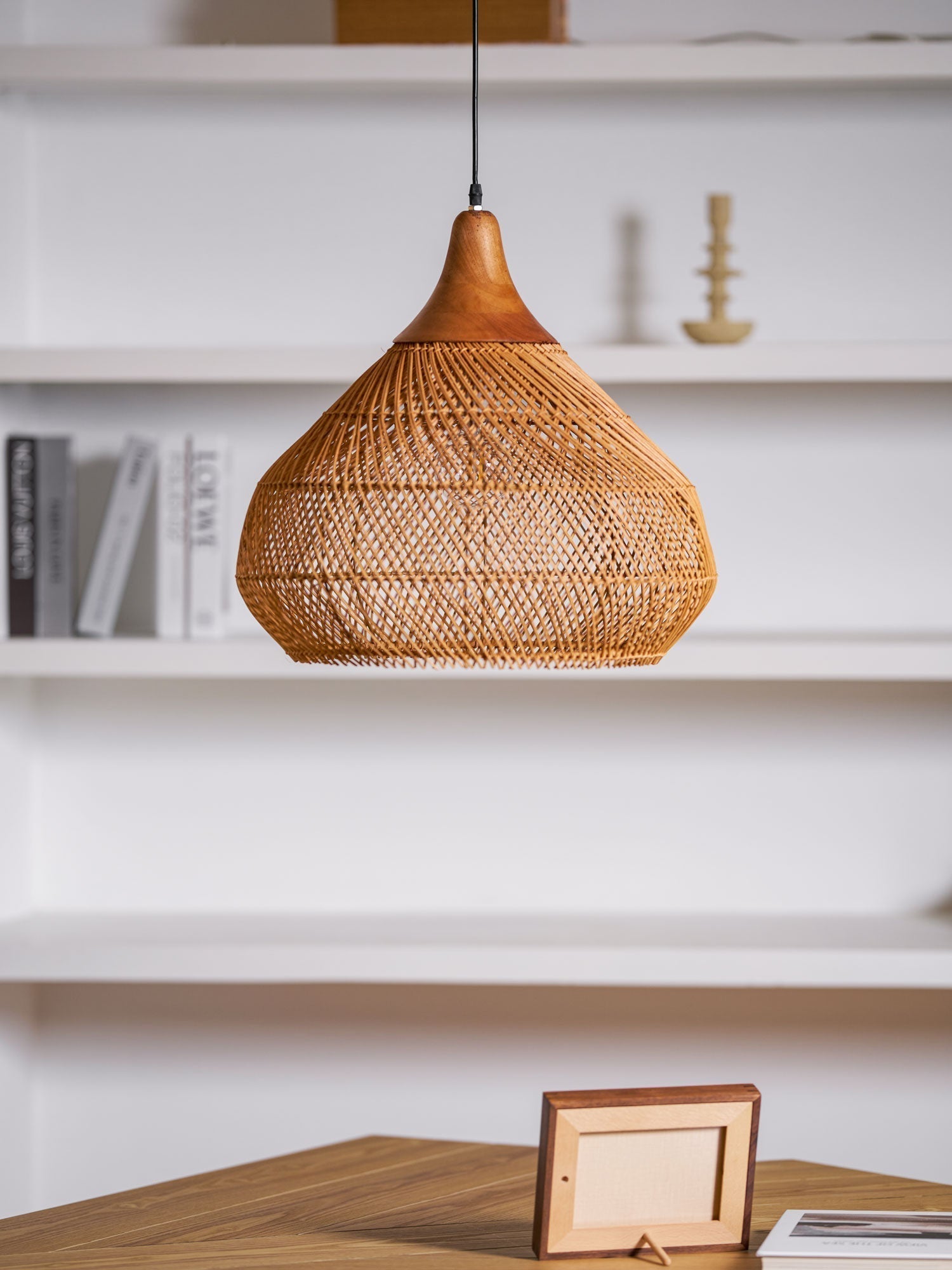 Braided Rattan Pendant Lamp - Lamp Outdoor