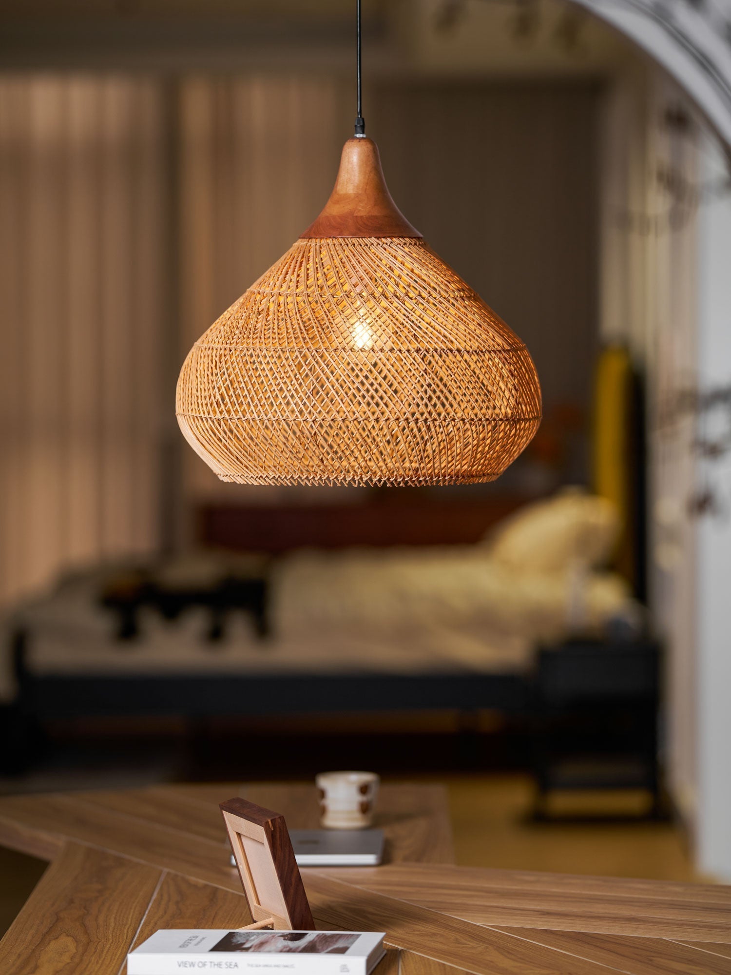 Braided Rattan Pendant Lamp - Lamp Outdoor