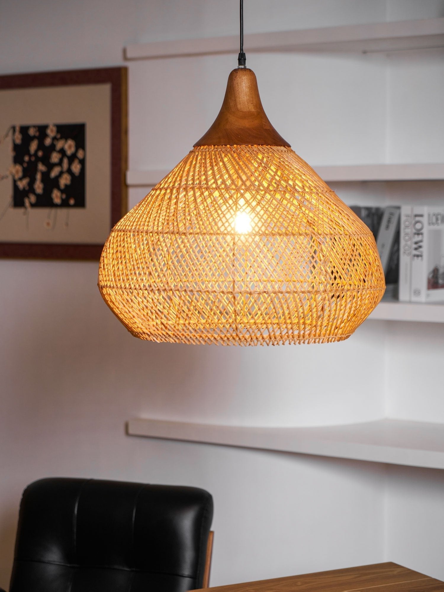 Braided Rattan Pendant Lamp - Lamp Outdoor